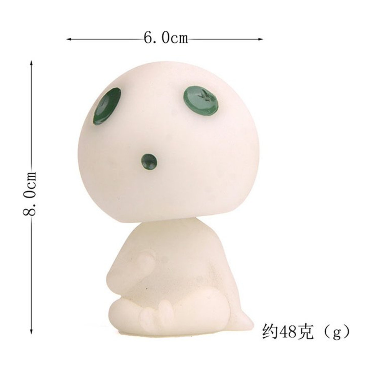 MINISO Leuchtende Alien und Elfen Figuren aus Kunstharz in Weiß für Mikro-Landschaften und Dekoration - Bild 1