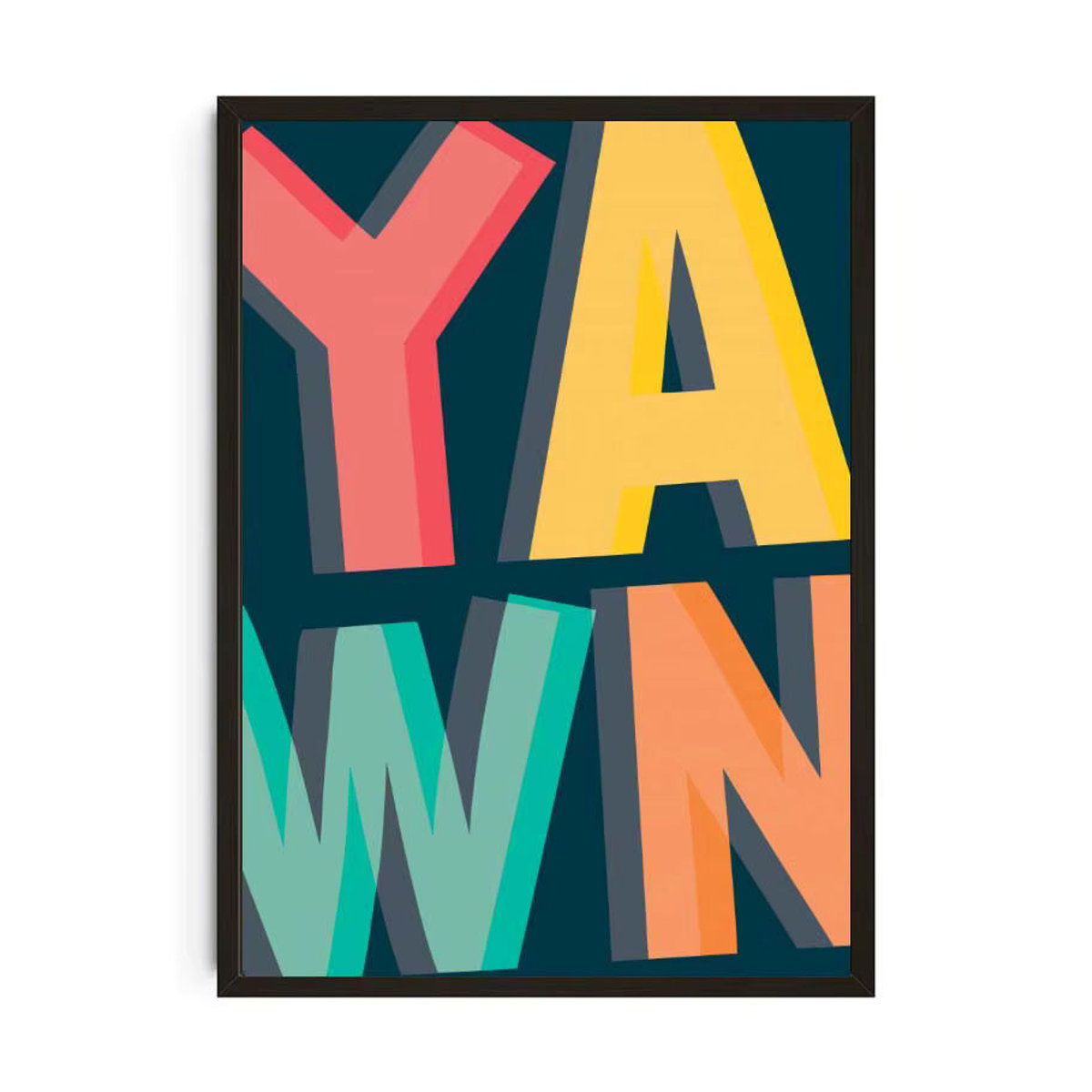 MINISO Motivationsposter mit Typografie im skandinavischen Design, mehrfarbig, Hochformat - Bild 5