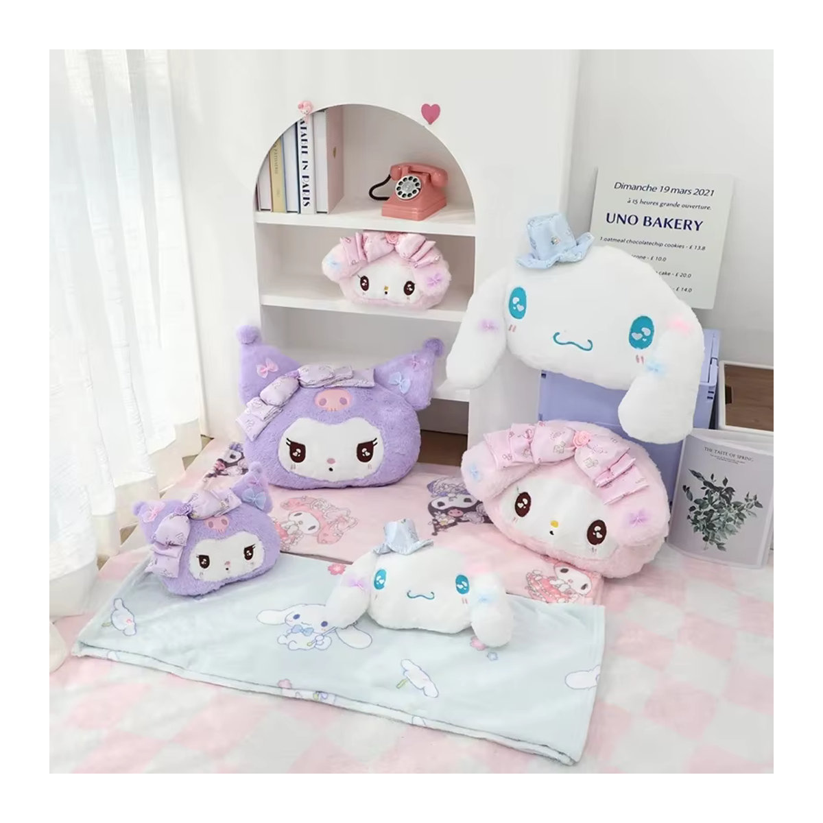 MINISO My Melody Rückenkissen Kopfstütze in Rosa für Autositz, Stuhl, Sofa oder Bett - Bild 4