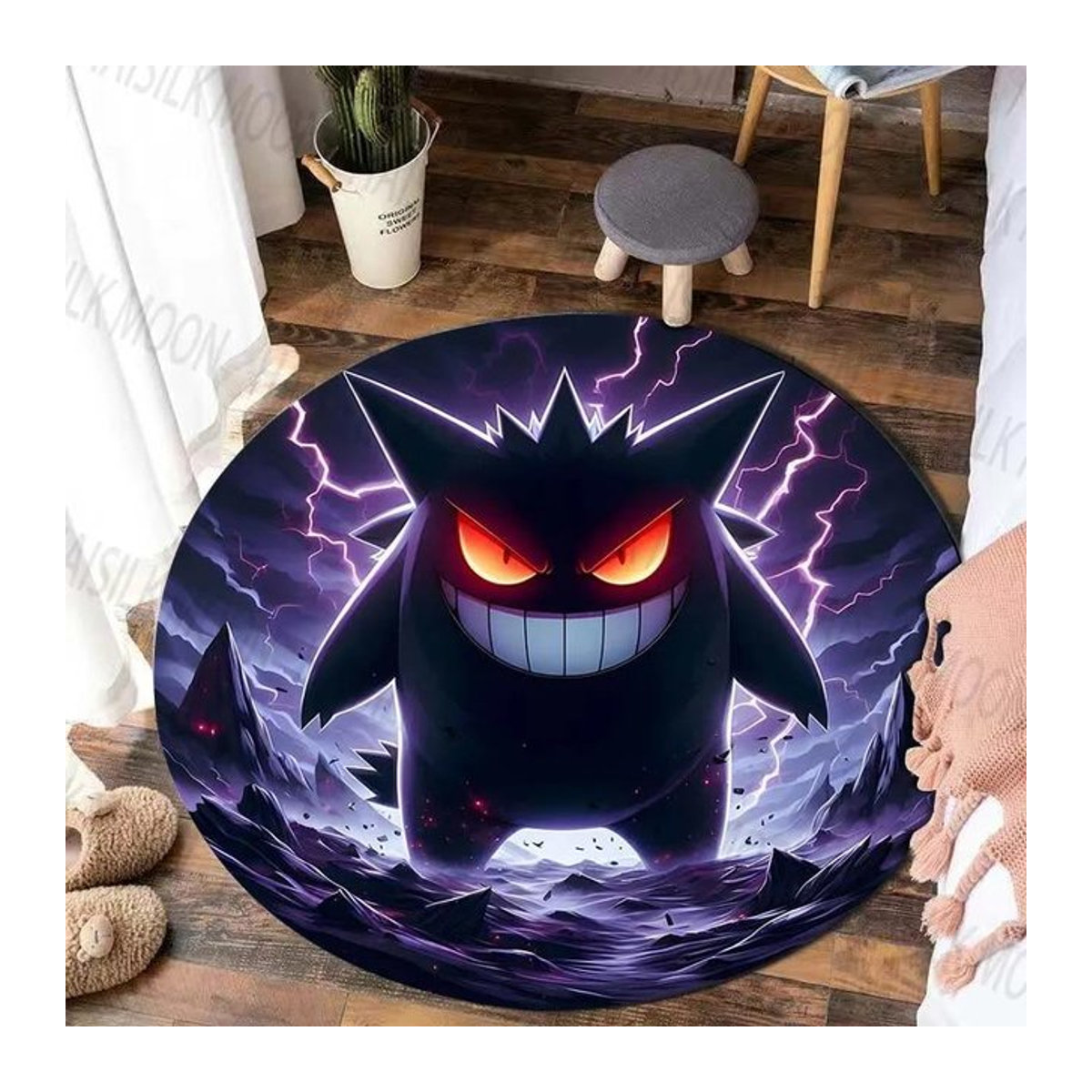 MINISO Pokémon Gengar Rund Teppich Lila Durchmesser: 80 cm - Bild 1
