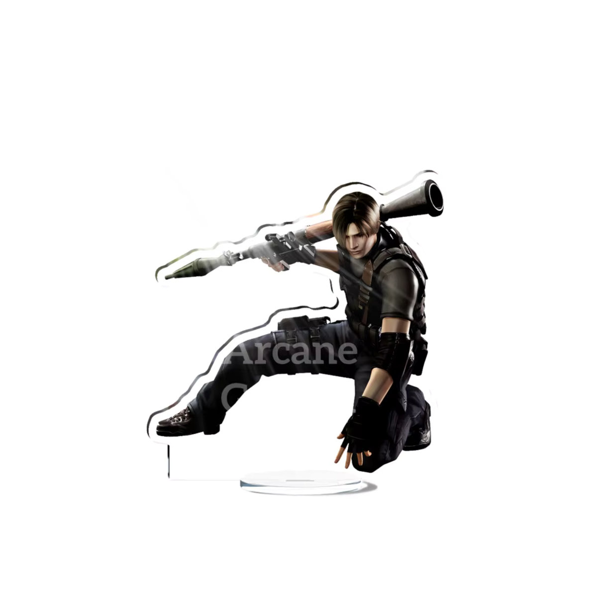 MINISO Resident Evil 4 Acryl-Standfigur Leon Scott Ashley Burke Dekorationsplatte aus Kunststoff, mehrfarbig - Bild 2