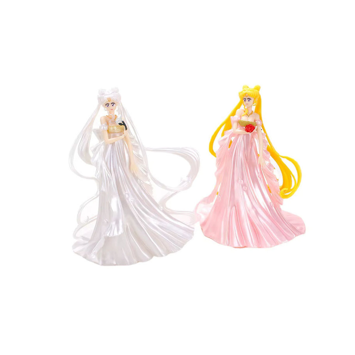 MINISO Sailor Moon Actionfigur Tsukino Usagi im Hochzeitskleid, weiße PVC Modellfigur für Kinder und Sammler, Höhe: 14 cm - Bild 2