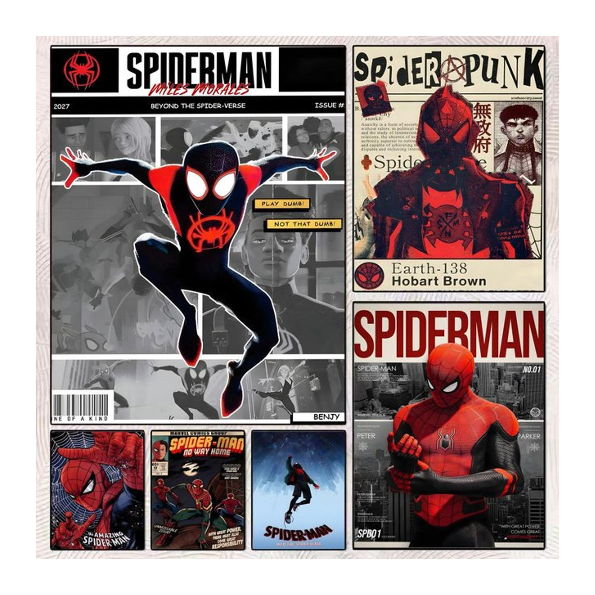 MINISO Spider Man Movie Poster Wanddekoration, mehrfarbig, B: 20 cm, H: 15 cm, T: 15 cm - Bild 1