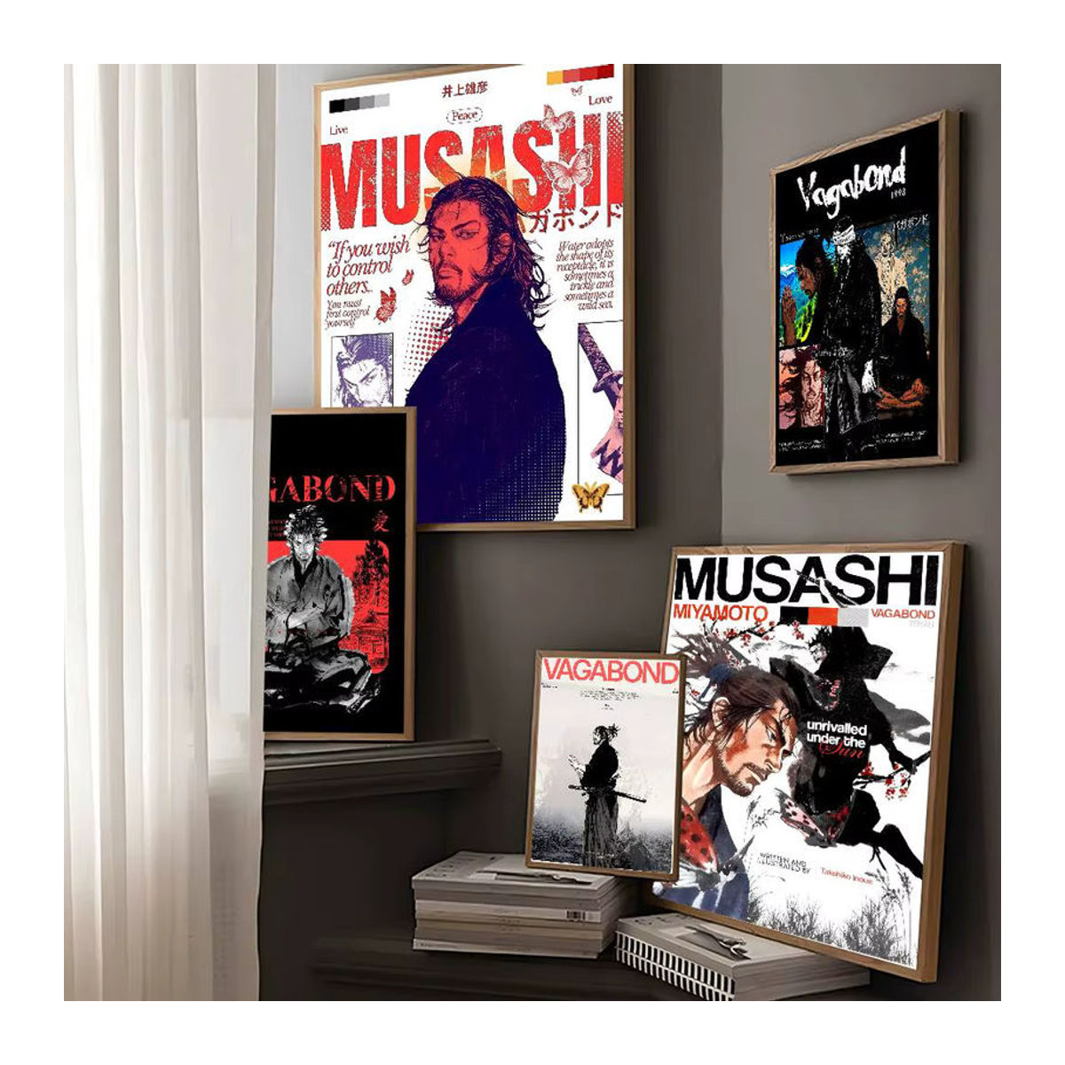 MINISO Vagabond Classic Manga Selbstklebendes Kunstposter, Mehrfarbig, Papier, Hochformat - Bild 5