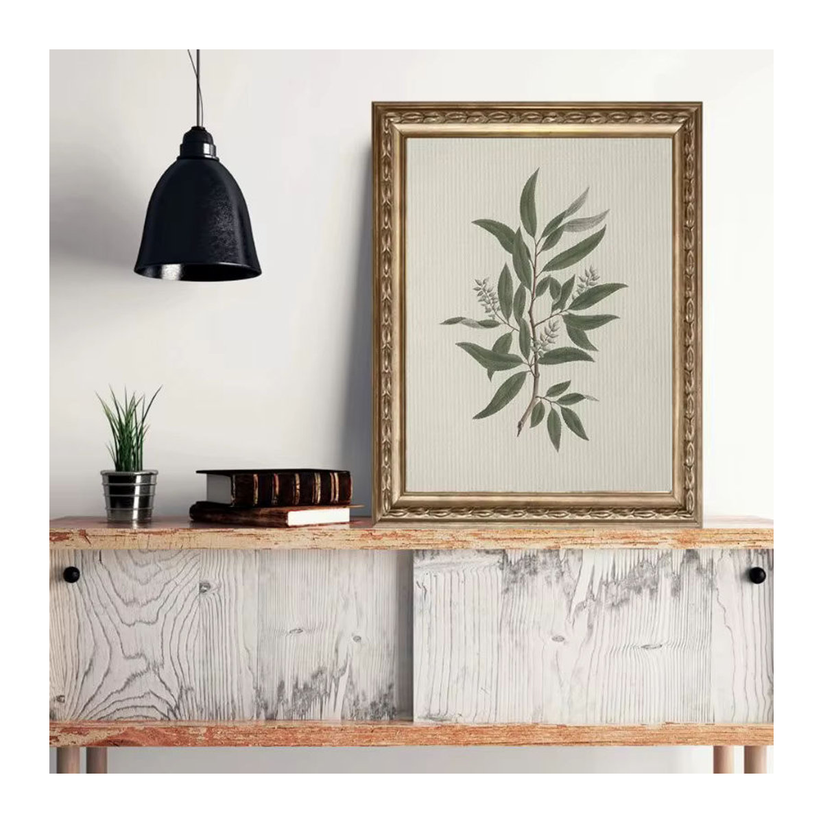 MINISO Vintage Wandkunst Set mit 7 floralen Landschaftsmotiven in Beige, Leinwandgemälde und Drucke für deine Raumdekoration - Bild 1