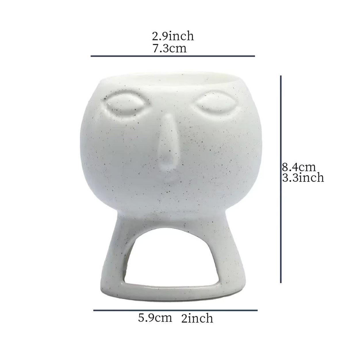 MINITAKING Keramik Kerzenhalter in Weiß für Teelicht und ätherische Öle im minimalistischen Design - Bild 2