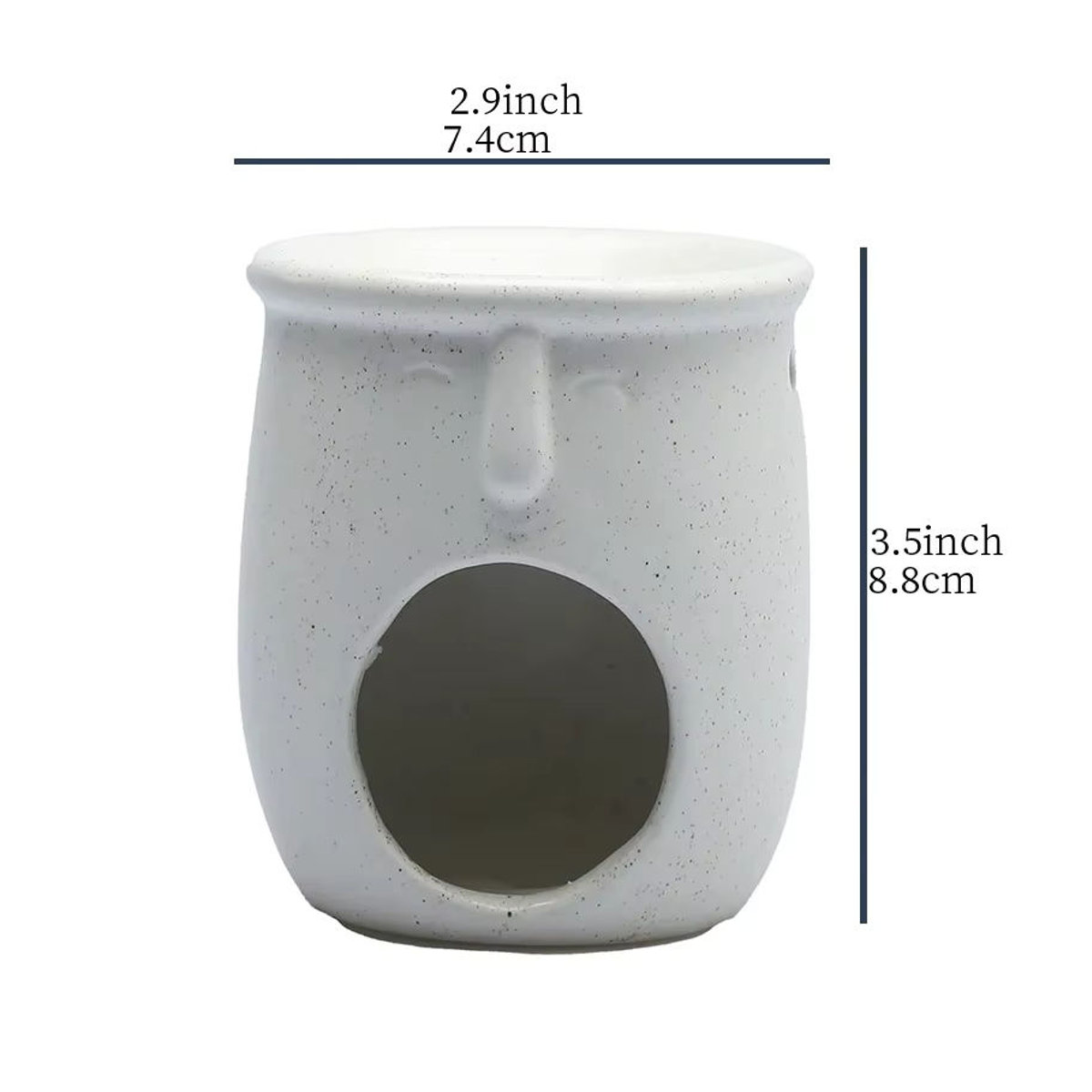 MINITAKING Keramik Kerzenhalter in Weiß für Teelicht und ätherische Öle im minimalistischen Design - Bild 3