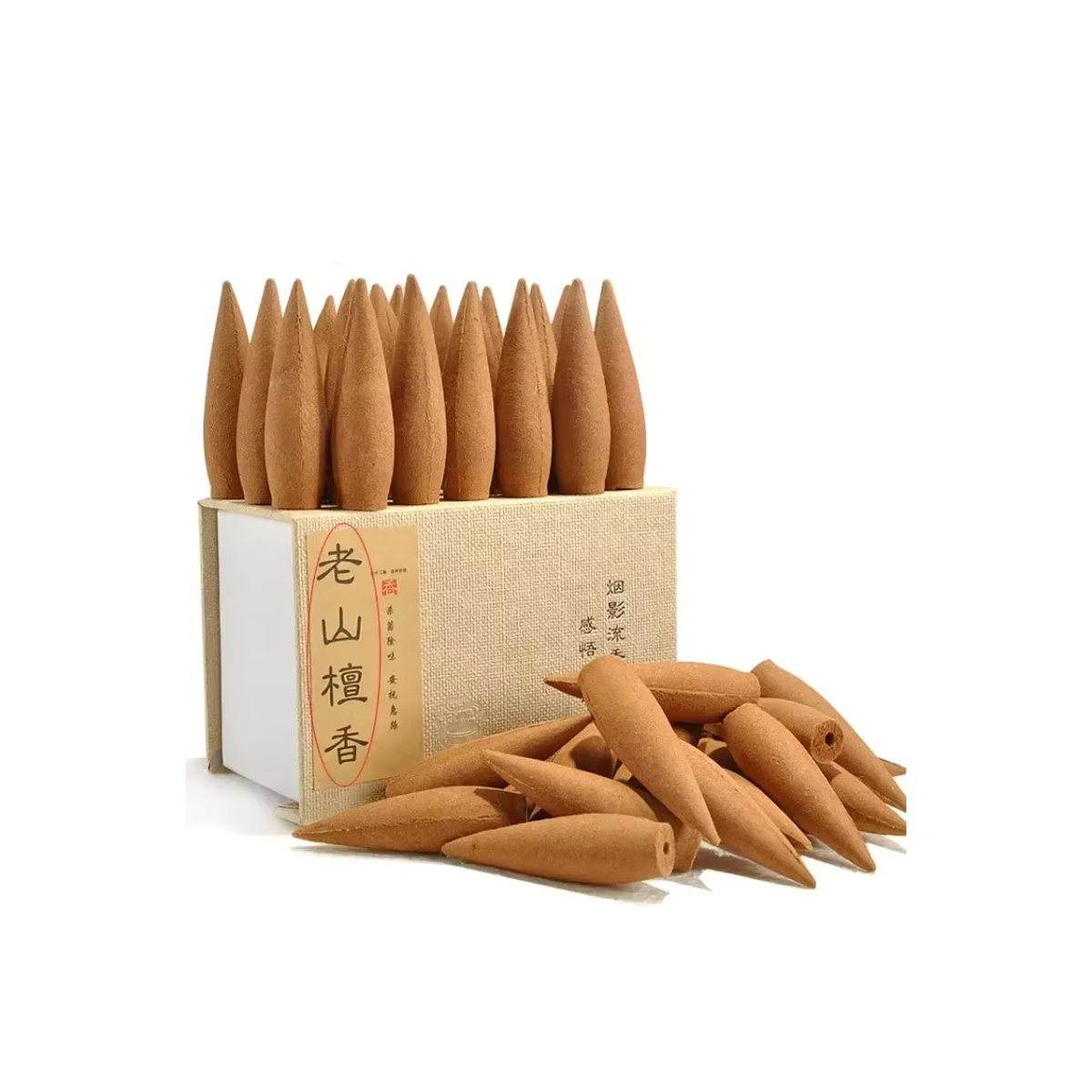 MINITAKING Sandelholz Räucherkegel Set mit Keramikbrenner und Halter, 22 Stück, Braun - Bild 6