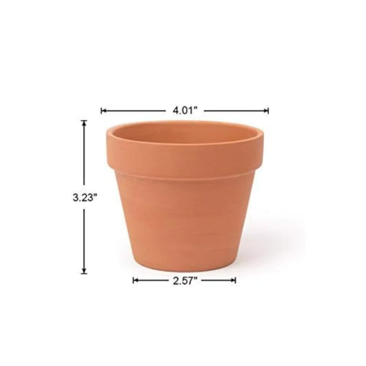 MINITAKING Terrakotta Blumentöpfe aus Ton mit Drainageloch, 6er Set, 4 Zoll für Kakteen und Sukkulenten - Bild 2