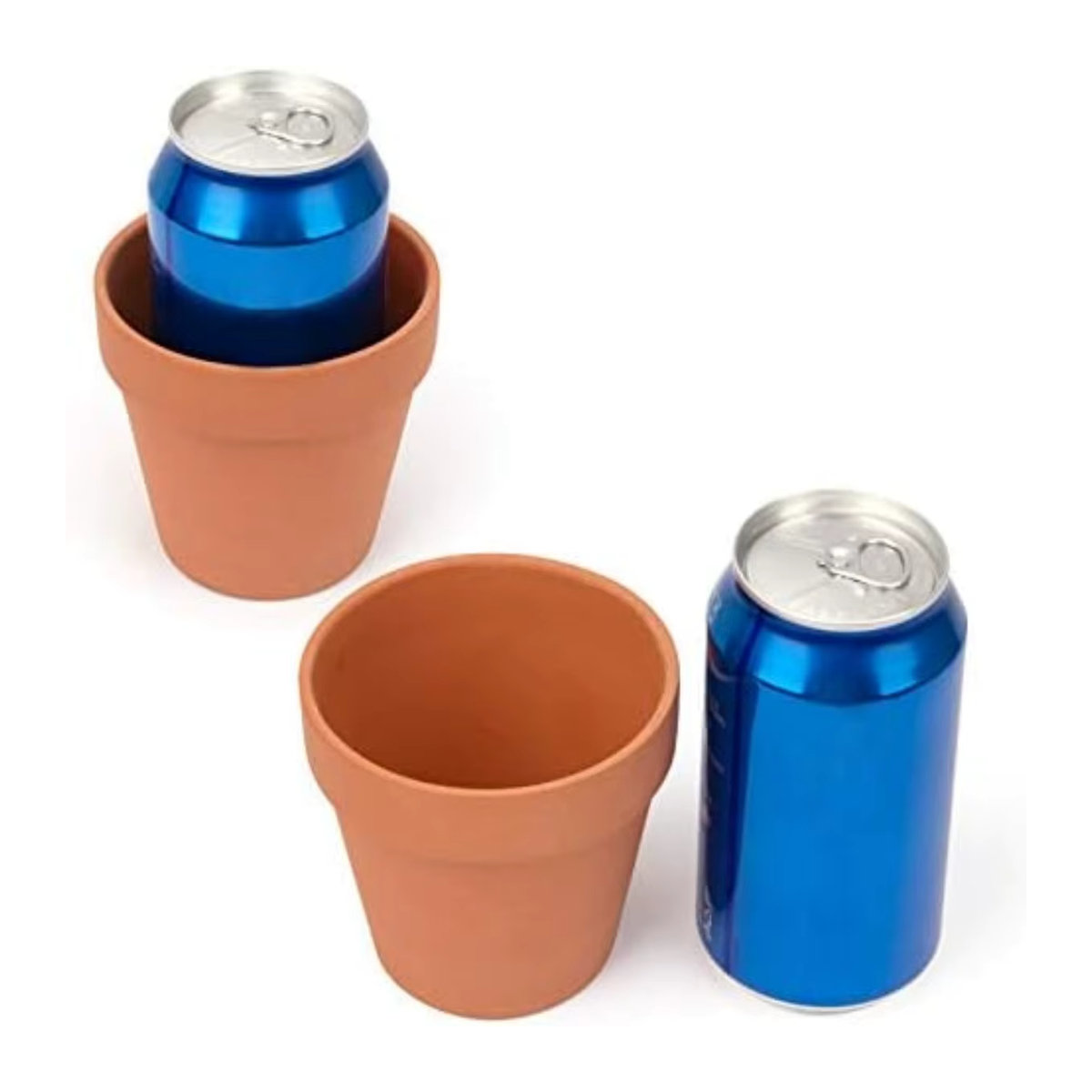 MINITAKING Terrakotta Blumentöpfe aus Ton mit Drainageloch, 6er Set, 4 Zoll für Kakteen und Sukkulenten - Bild 3