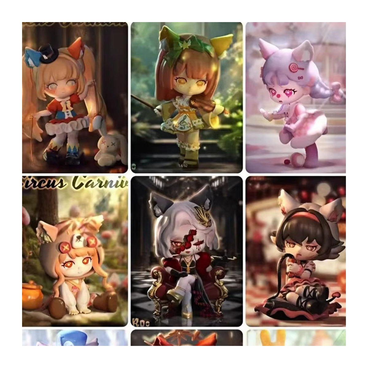 Miroo Circus Carnival Series Blind Box Little Fox Ornament Dekoration aus Kunststoff in Mehrfarbig - Bild 2