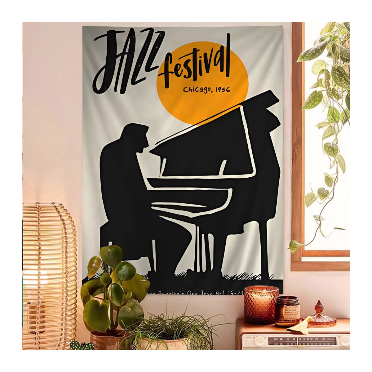 Mises Boho Wandteppich J-JAZZ Mandala Tapisserie in Beige, Rechteckig - Bild 5
