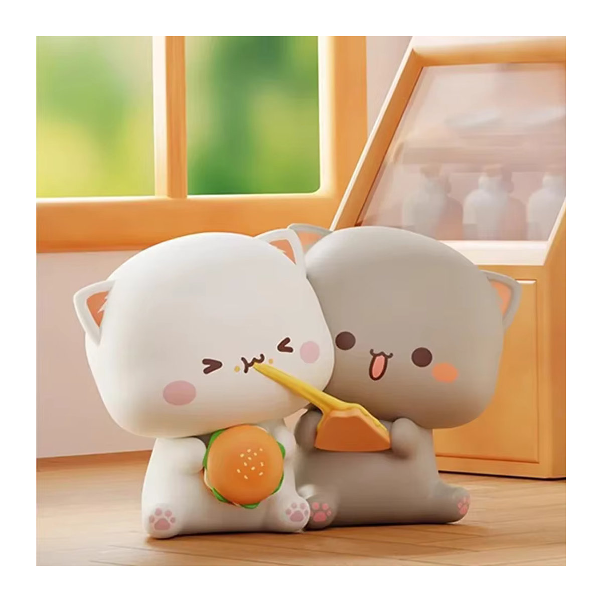 Mitao Cat 4 Blind Box Love Like a Peach Serie Überraschungsbox mit mehrfarbigen Katzenfiguren als niedliches Spielzeug und Ornament - Bild 2