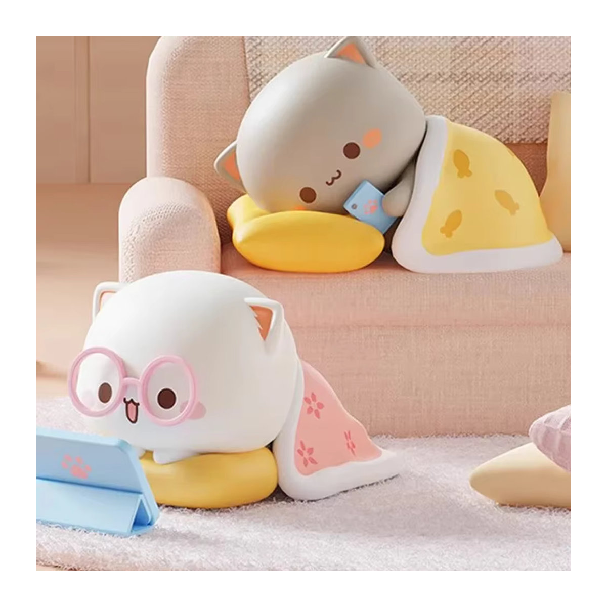 Mitao Cat 4 Blind Box Love Like a Peach Serie Überraschungsbox mit mehrfarbigen Katzenfiguren als niedliches Spielzeug und Ornament - Bild 3