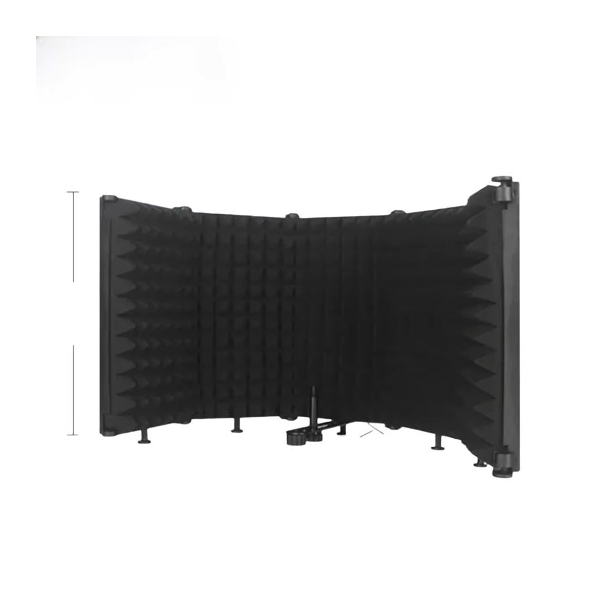 Miwayer Einstellbares Mikrofon-Isolationsschild mit 3 oder 5 Panels, Faltbarer Studio-Schallschutz aus Schwamm und Textil, Schwarz - Bild 7