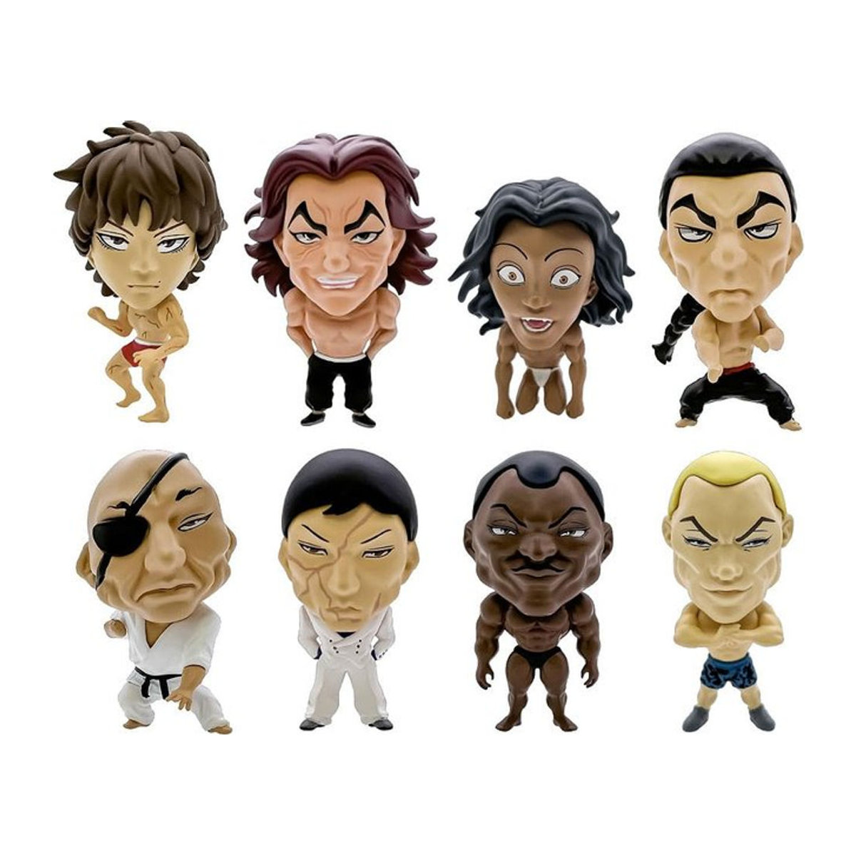 MIYAKO Baki Hanma Figuren-Set aus PVC, 8-teilige Sammlerfiguren in Mehrfarbig, Dekoration aus Kunststoff - Bild 1