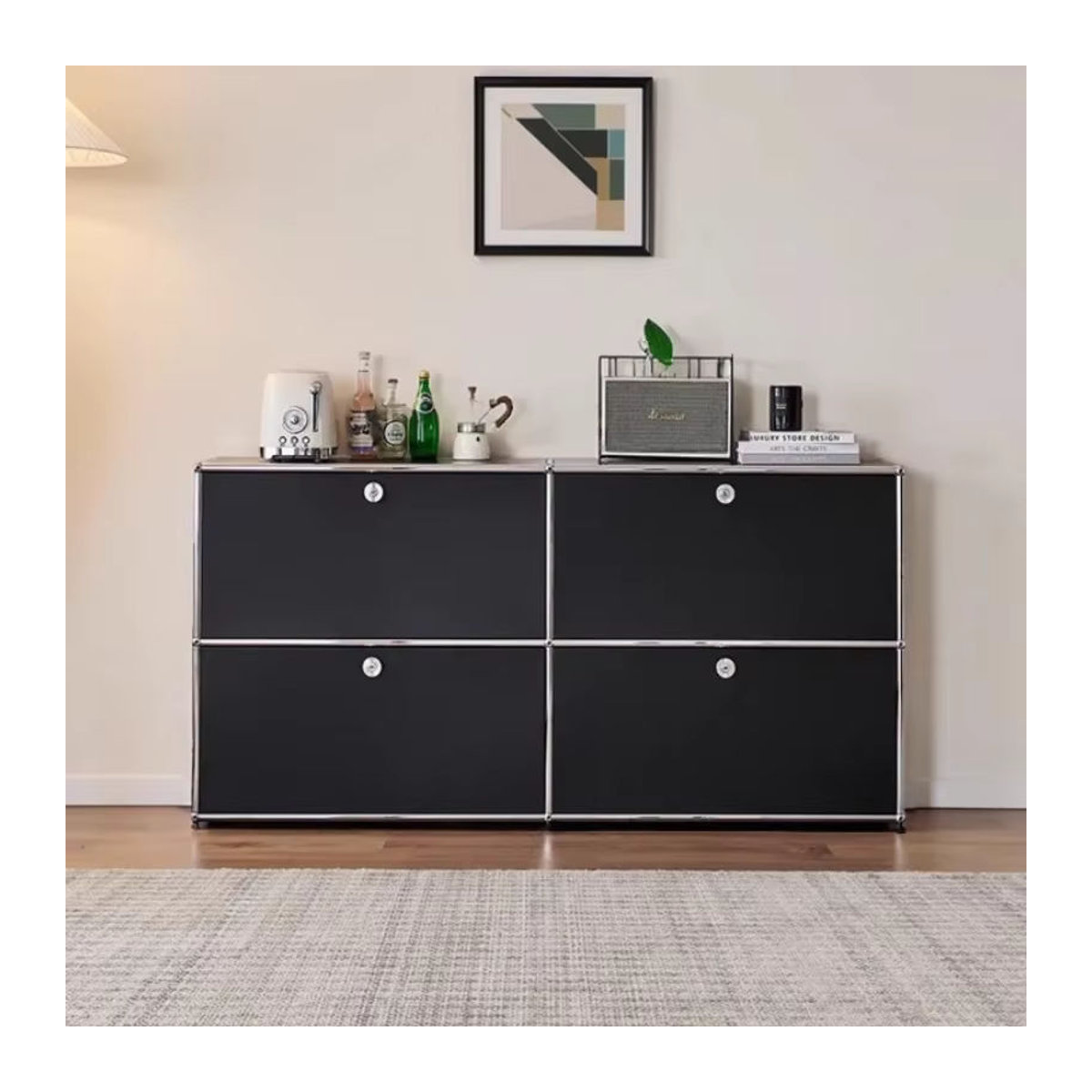 MLG Sideboard in Schwarz im skandinavischen Design als modernes Modul für dein Wohnzimmer oder Esszimmer - Bild 2