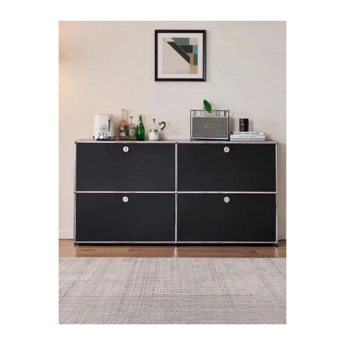 MLG Sideboard in Schwarz im skandinavischen Design als modernes Modul für dein Wohnzimmer oder Esszimmer - Bild 4
