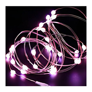 MnnWuu LED Lichterkette aus Kupferdraht in Warmweiß, wasserfeste Fairy Lights für Weihnachten, Hochzeit und Party, Länge: 1 m