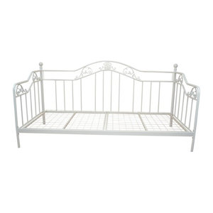 Möbel direkt Day-Bed Ella Metallbett in Schwarz, Beige oder Weiß