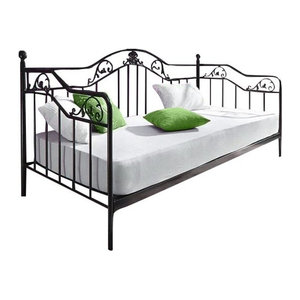 Möbel direkt Day-Bed Ella Metallbett in Schwarz oder Beige im klassischen Design
