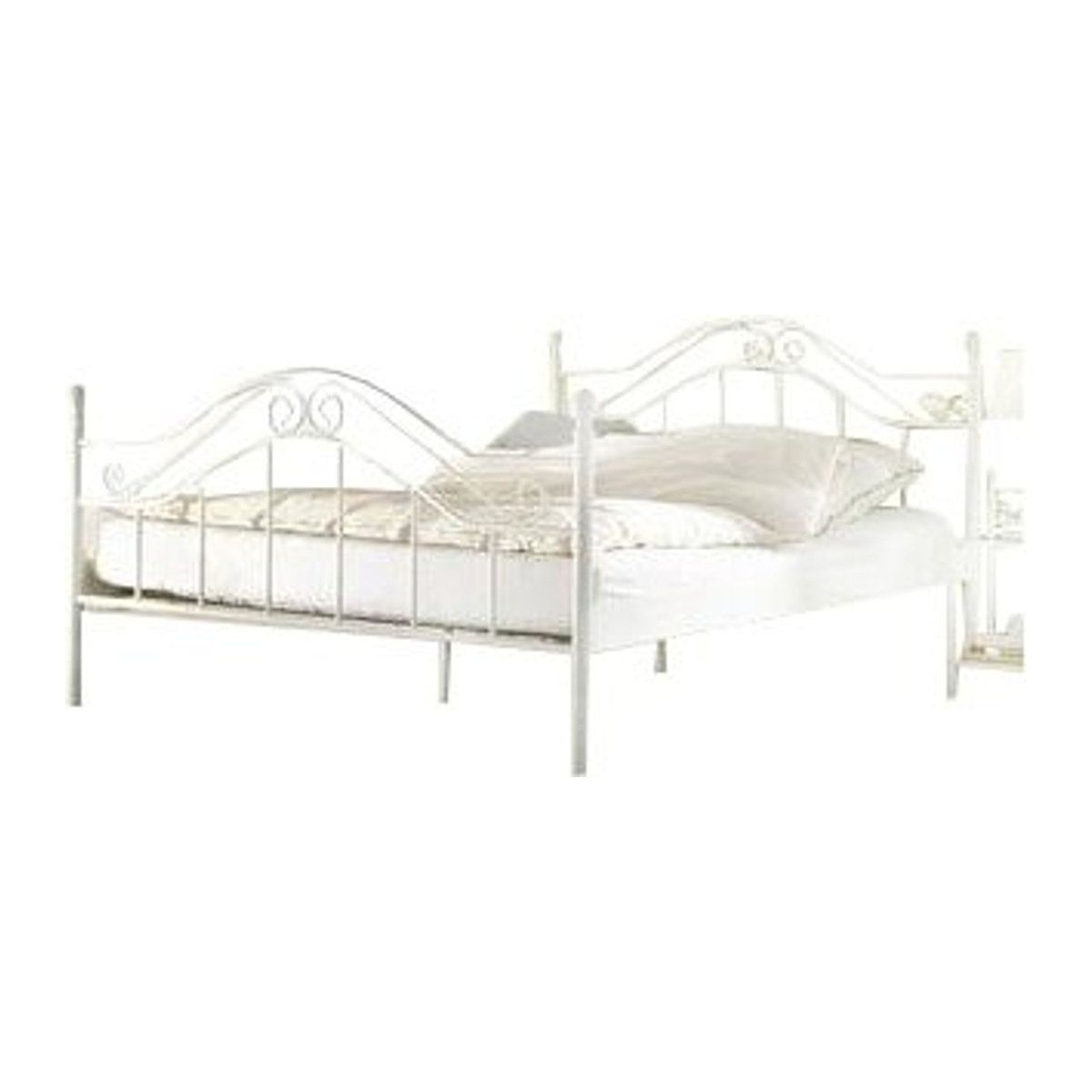 Möbel direkt Klassisches Metallbett in Schwarz, Weiß oder Beige - Bild 1
