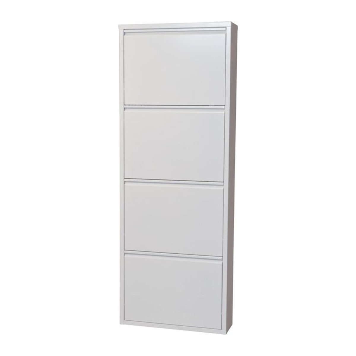 Möbel direkt Metallschuhschrank Madrid in Weiß mit 4 Drehtüren im modernen Design - Bild 1