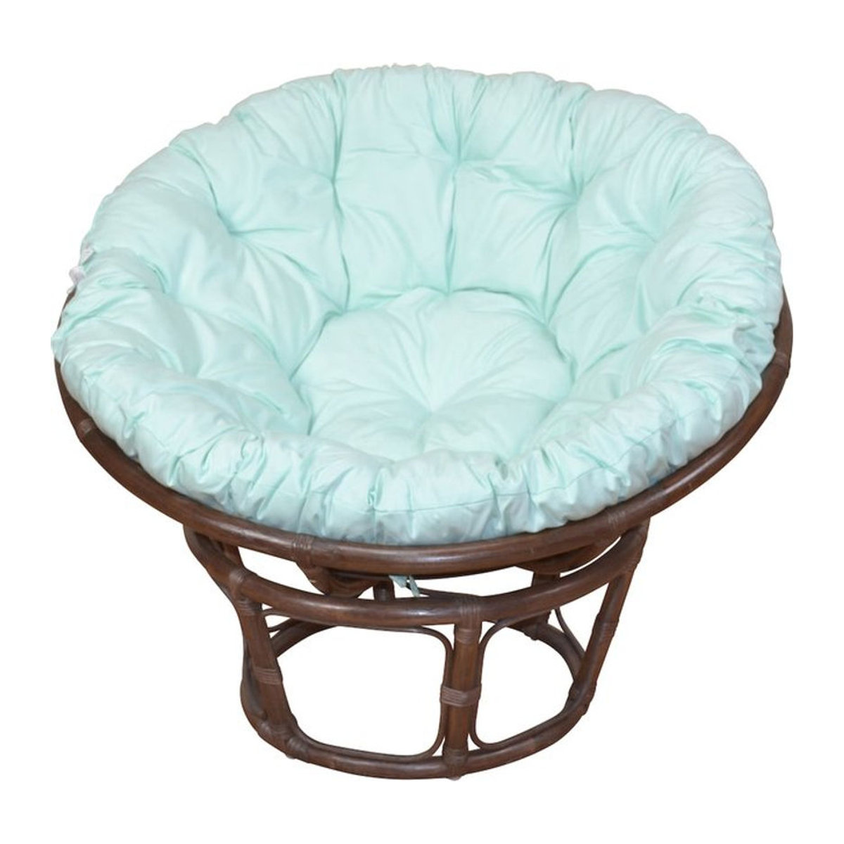 Möbel direkt Papasansessel Hubi Relaxsessel aus Rattan in Braun im Bohemian Stil - Bild 1