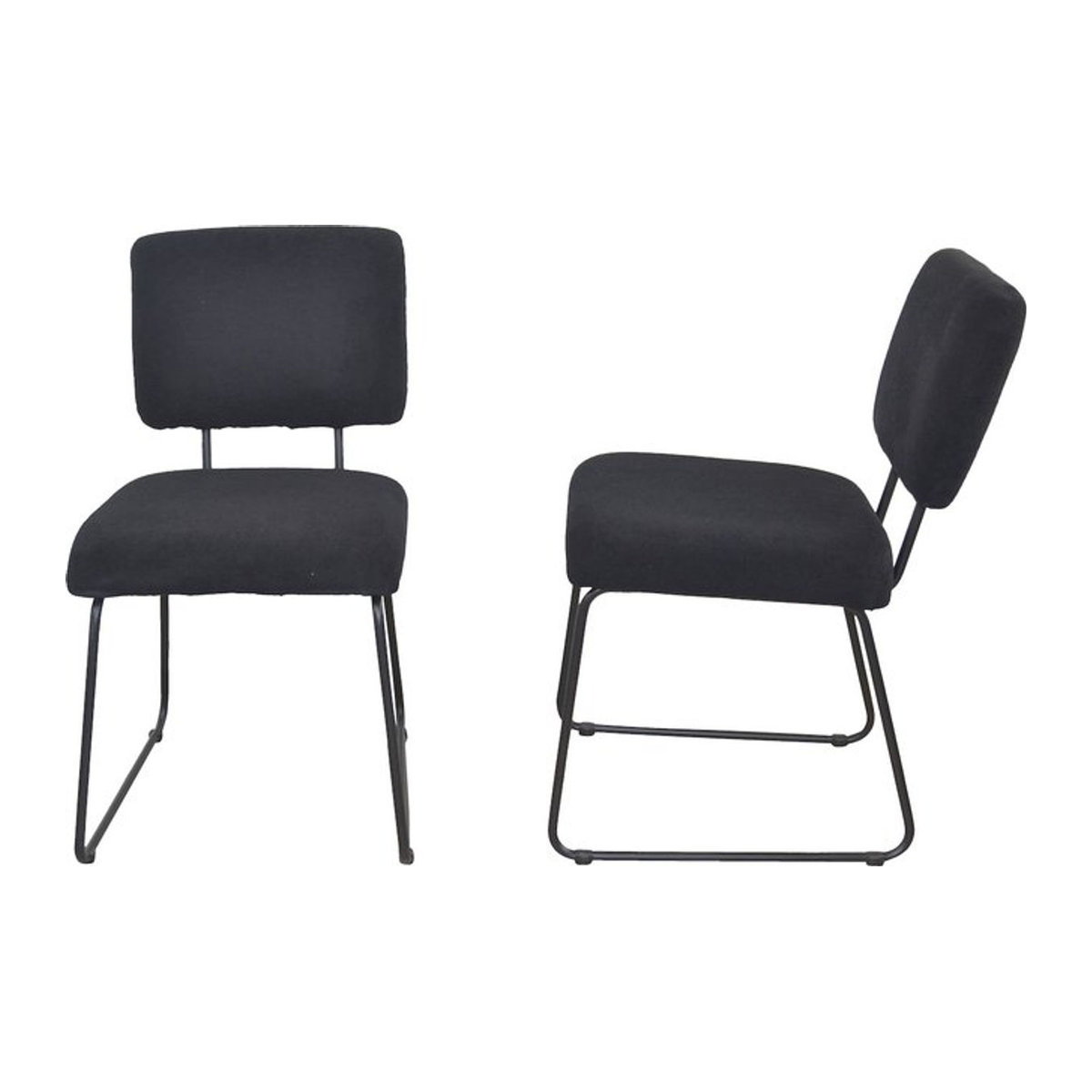 Möbel direkt Polsterstuhl Set aus 2 Stück im modernen Design in Schwarz - Bild 1