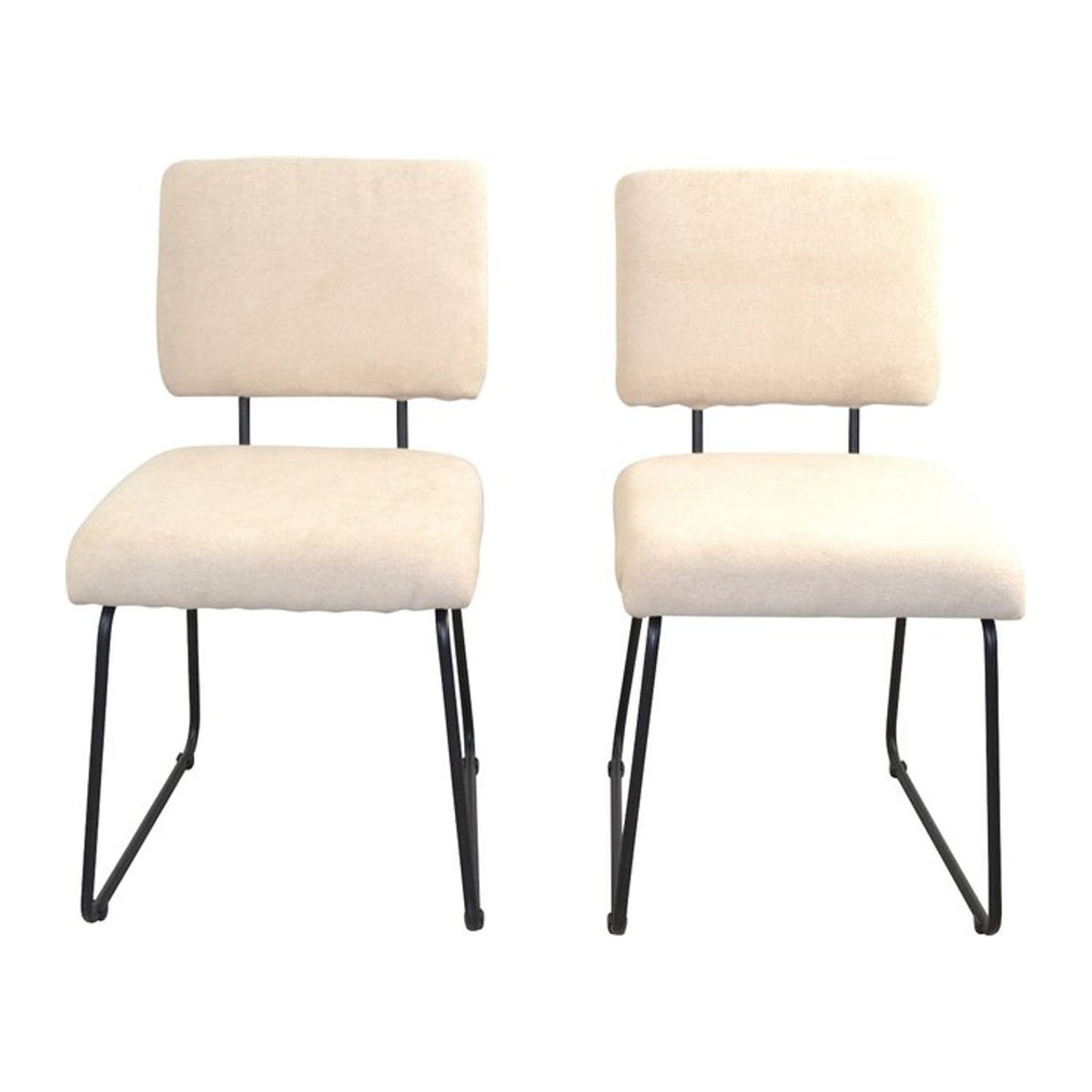 Möbel direkt Polsterstühle im 2er Set für dein Esszimmer in Schwarz oder Beige, Modernes Design - Bild 1