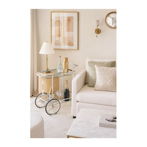 Möbel direkt Servierwagen Barwagen modern aus Edelstahl und Glas in Chrom