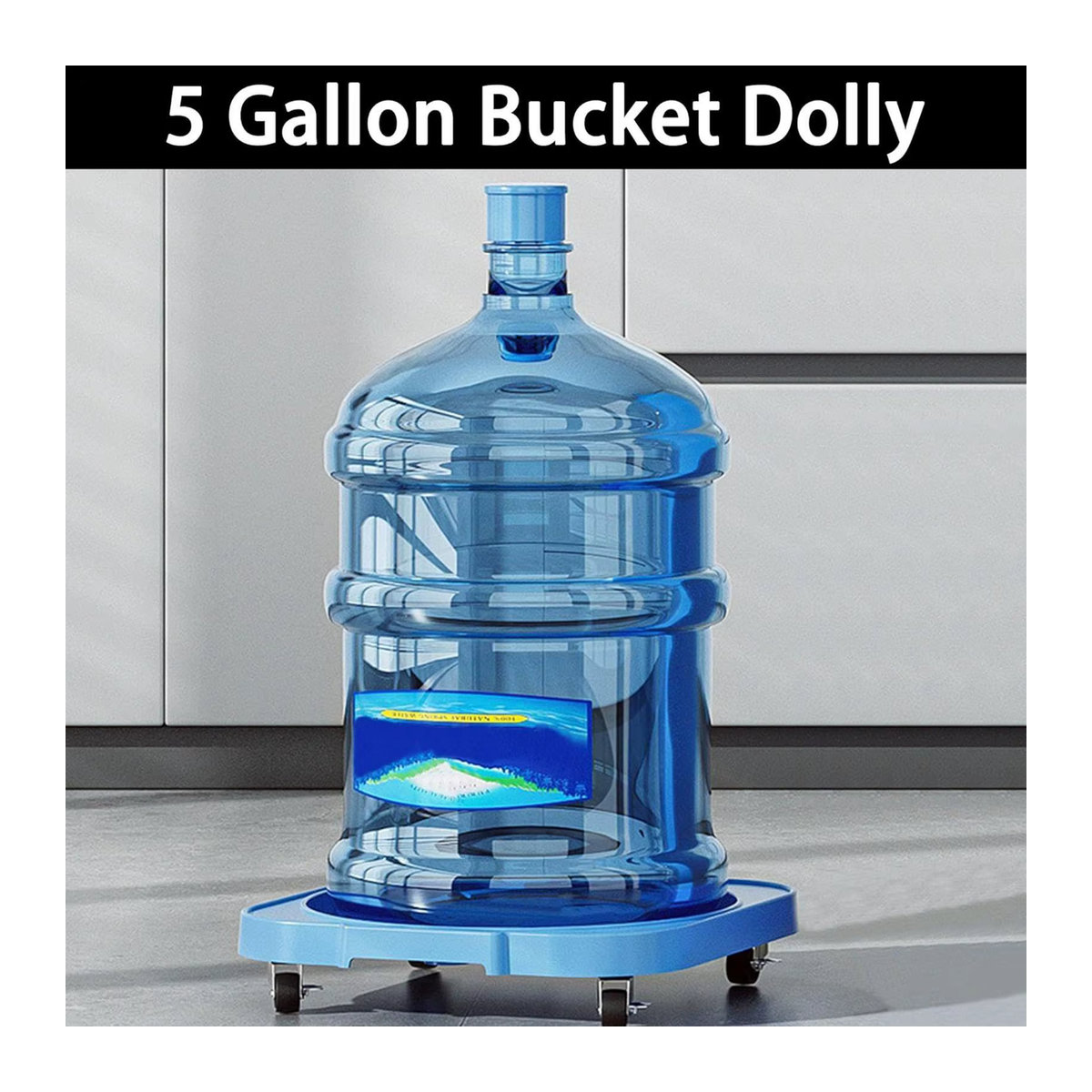 Mobiler Wasserflaschenhalter mit Rollen für 5 Gallonen Flaschen und Blumentöpfe als Pflanzenwagen und Gasflaschenständer - Bild 4