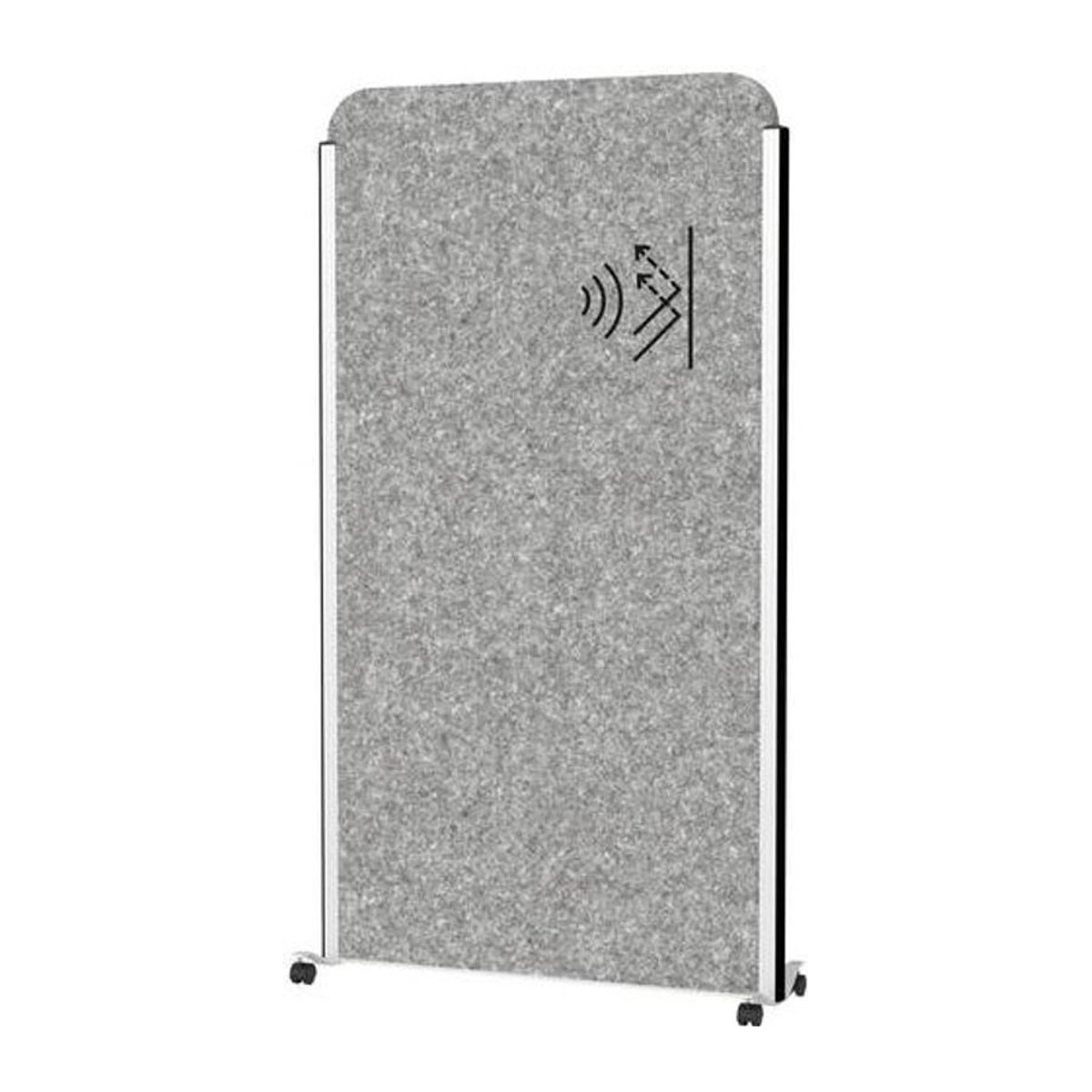Mobiles MAULcocoon Akustik Stellwandsystem in Silber und Anthrazit/Grau, B: 100 cm, H: 180 cm - Bild 1