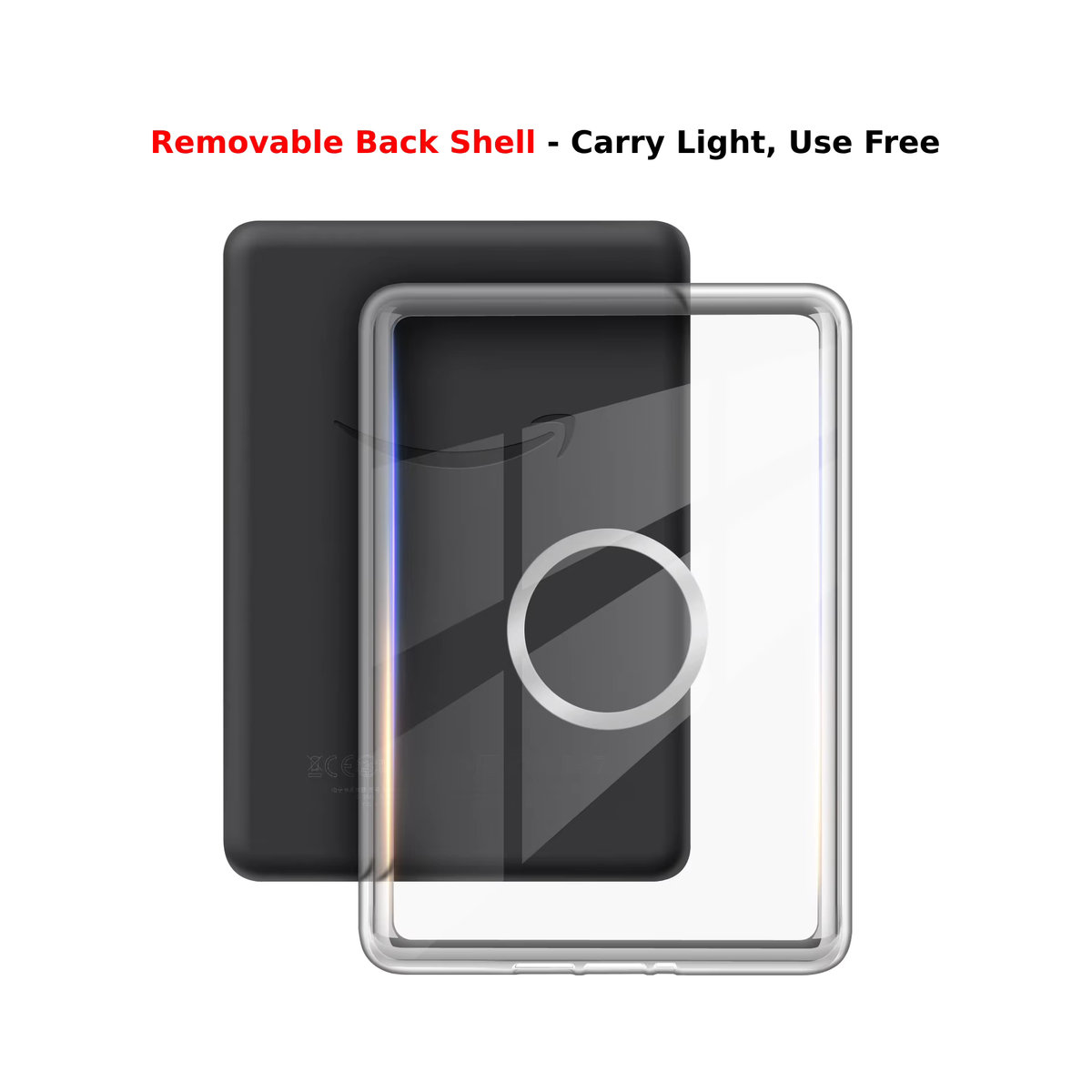 Moboons 2-in-1 Magnetische Hülle für Kindle 11. Generation 6'' mit 360 Grad drehbarem Acrylgehäuse und abnehmbarem PU-Lederständer in Rosa - Bild 4