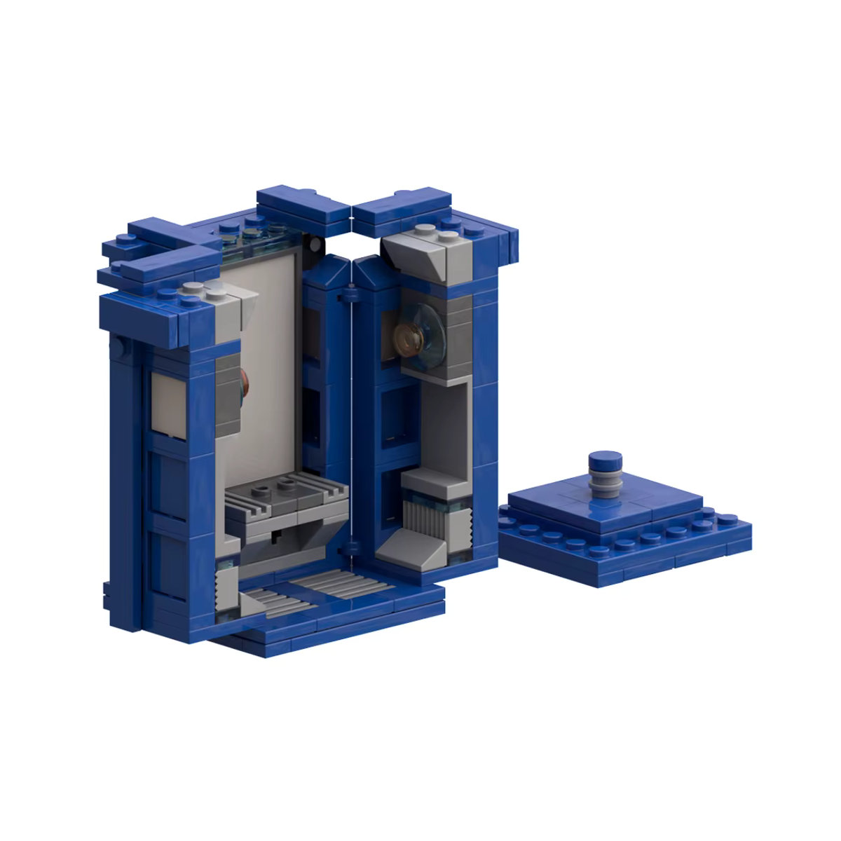 MOC-Bausteine Time Machine Telefonbox DIY-Modell in Blau als Desktop-Dekoration für Sci-Fi-Fans - Bild 3