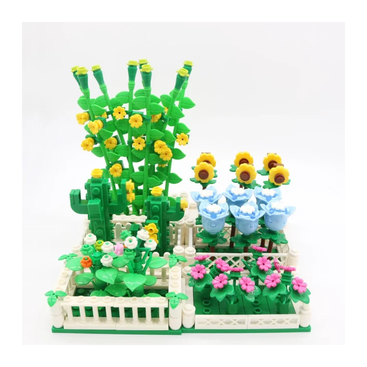 MOC Creative Garden Blumen Set aus Kunststoff mit Kaktus, Tulpen, Sonnenblumen und Weinreben in Rosa und Mehrfarbig - Bild 1