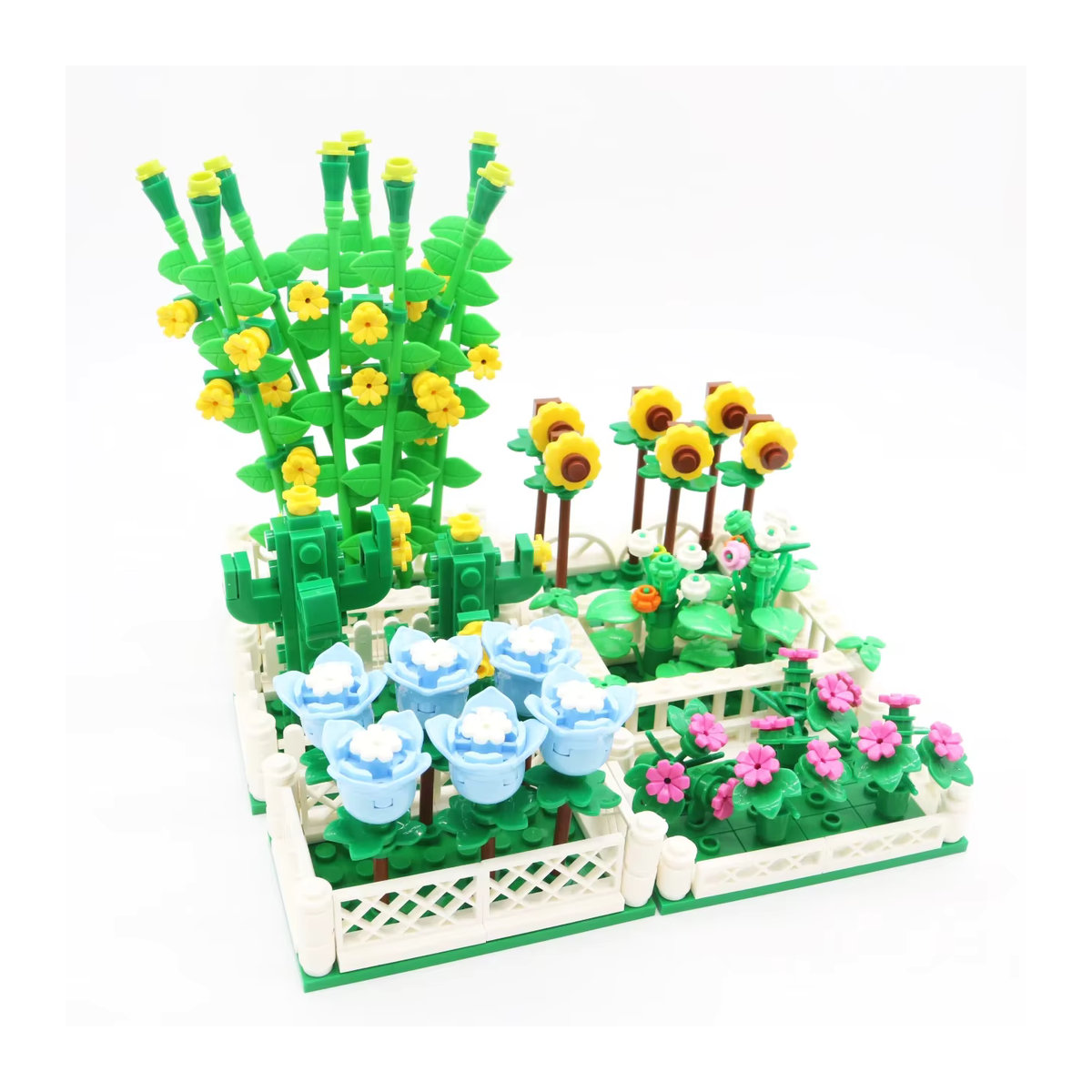 MOC Creative Garden Blumen Set aus Kunststoff mit Kaktus, Tulpen, Sonnenblumen und Weinreben in Rosa und Mehrfarbig - Bild 3