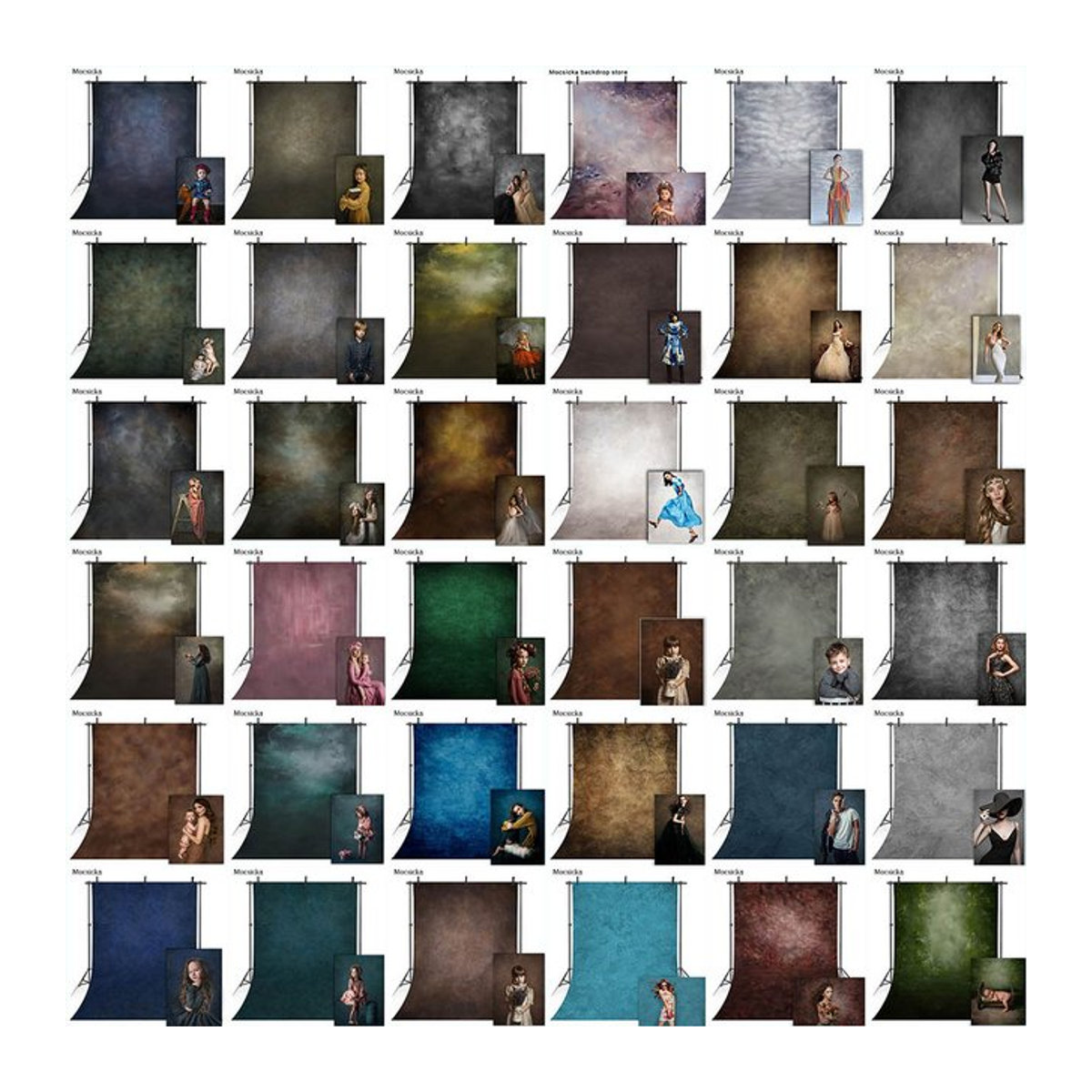 MOCSICKA Fotohintergrund Abstrakte Textur im Stil alter Meister, Mehrfarbig, Rechteckig - Bild 1