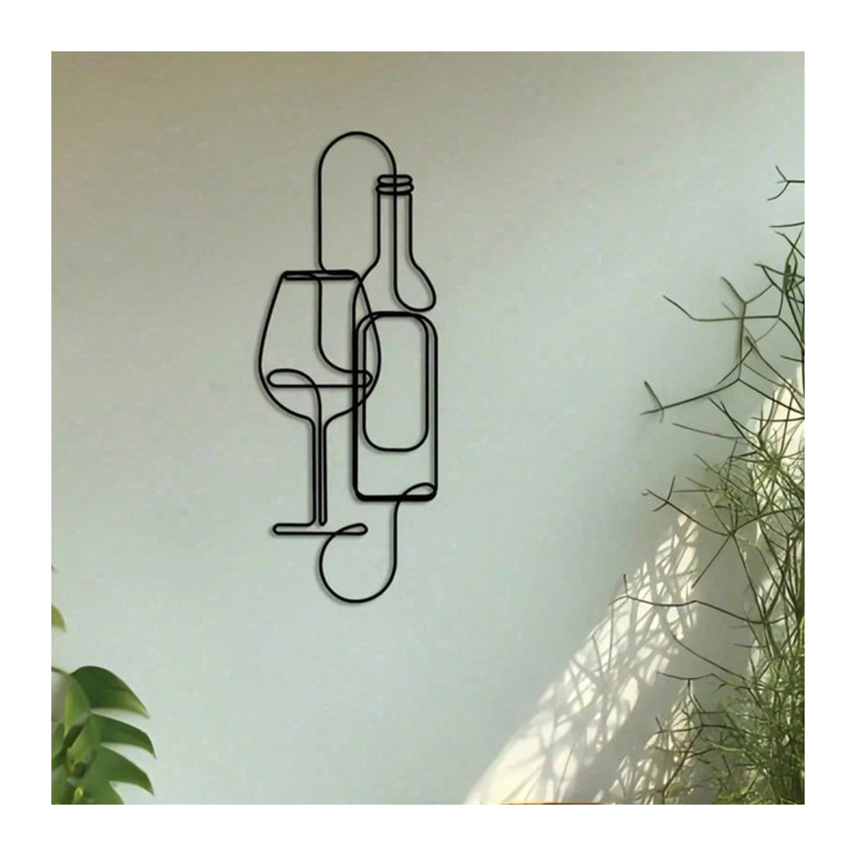 ModBar Weinregal aus Metall zur Wandmontage, modernes Wandregal in Schwarz für ein minimalistisches Wohndesign - Bild 1