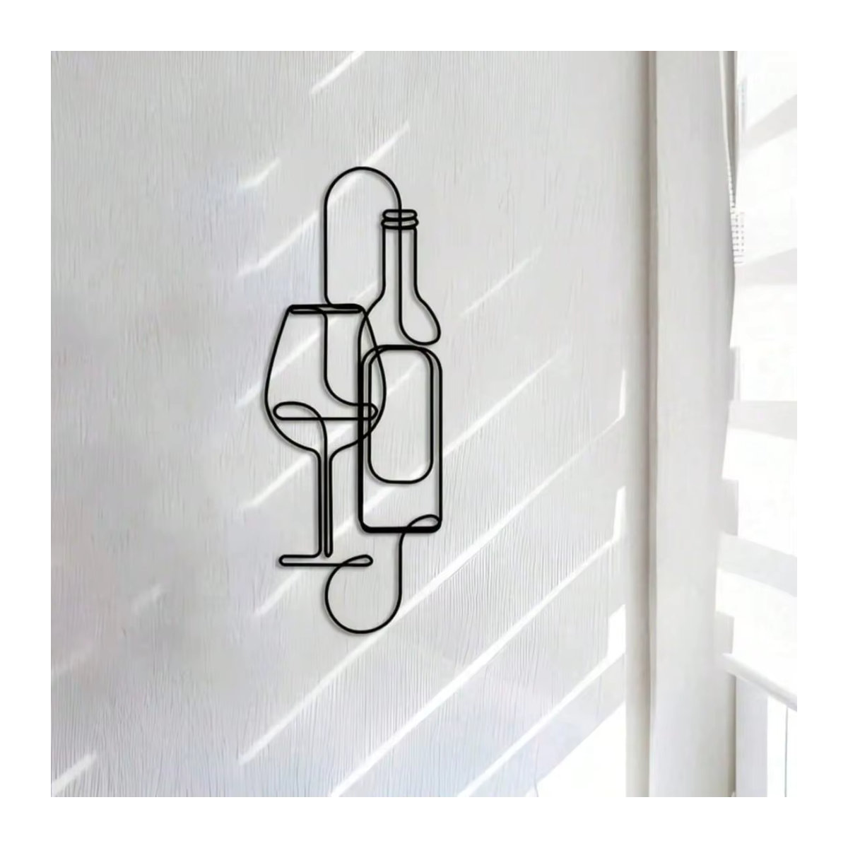ModBar Weinregal aus Metall zur Wandmontage, modernes Wandregal in Schwarz für ein minimalistisches Wohndesign - Bild 4