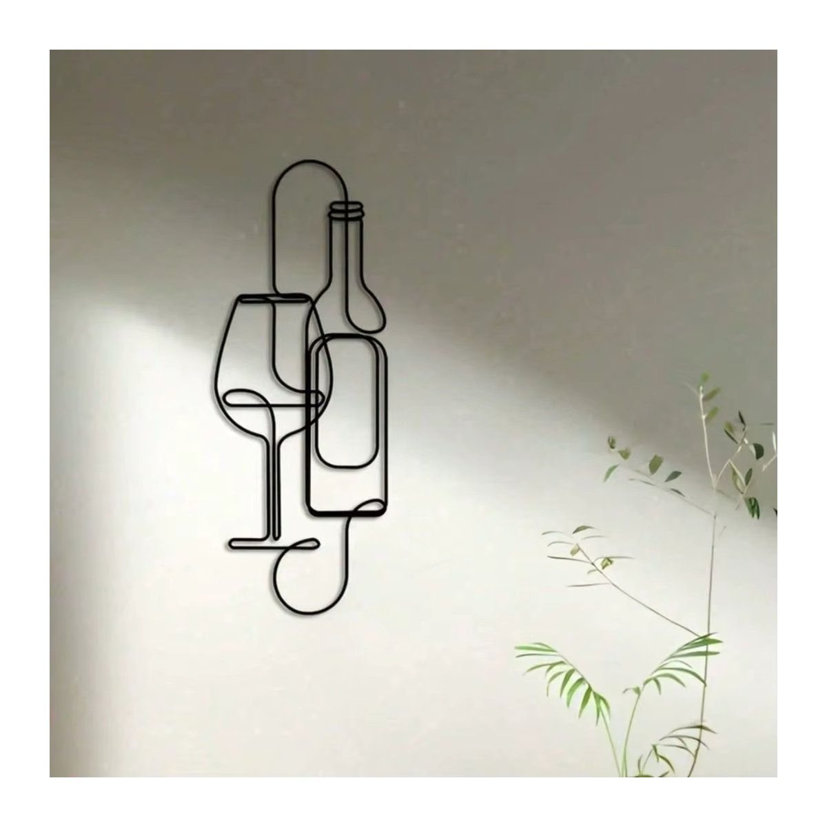 ModBar Weinregal aus Metall zur Wandmontage, modernes Wandregal in Schwarz für ein minimalistisches Wohndesign - Bild 5
