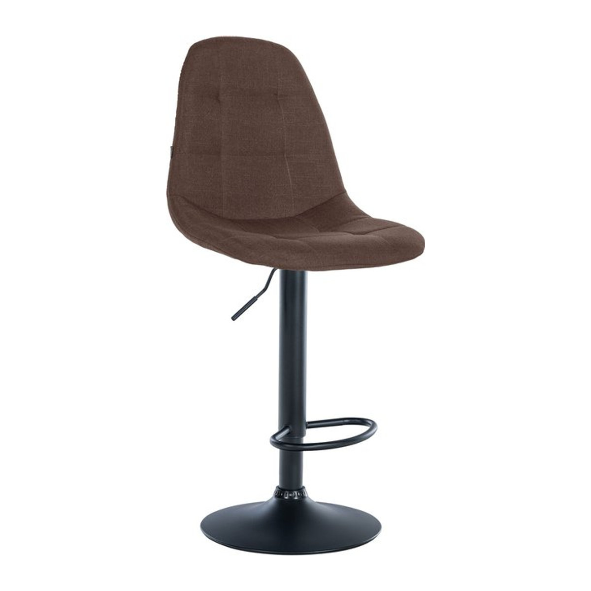 Modern Barhocker Elmore von CLP mit Stoffbezug in Braun und Metallgestell in Schwarz - Bild 1