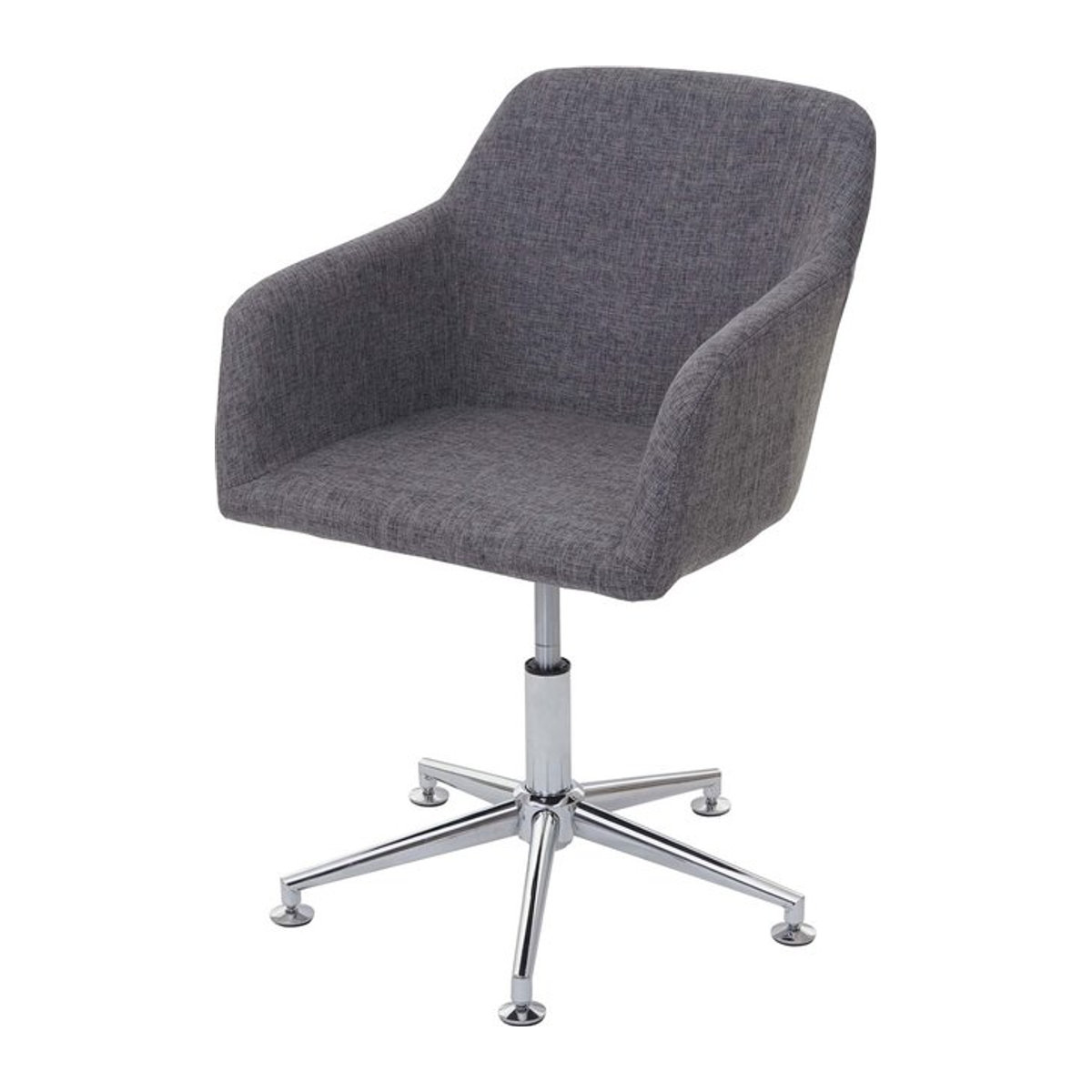 Modern Esszimmerstuhl MCW-A74 Drehstuhl Loungesessel höhenverstellbar Textil Grau - Bild 1
