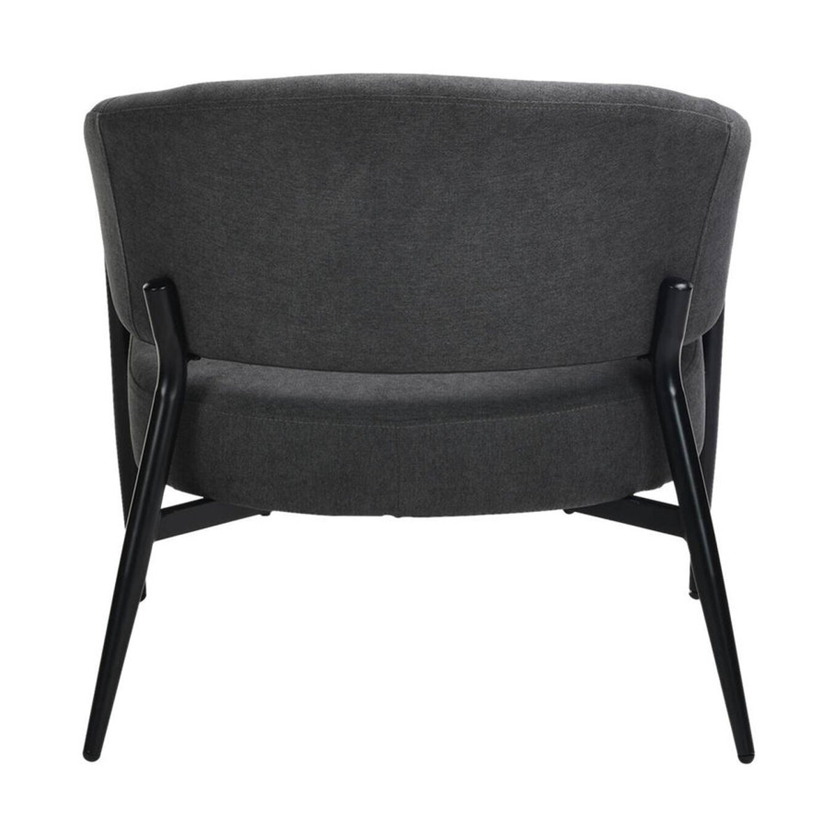 Modern Loungesessel byLIVING JOHN aus Stoff und Metall in Grau und Schwarz, Breite: 75 cm - Bild 4
