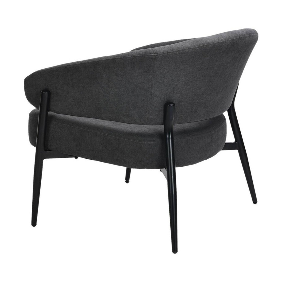 Modern Loungesessel byLIVING JOHN aus Stoff und Metall in Grau und Schwarz, Breite: 75 cm - Bild 6