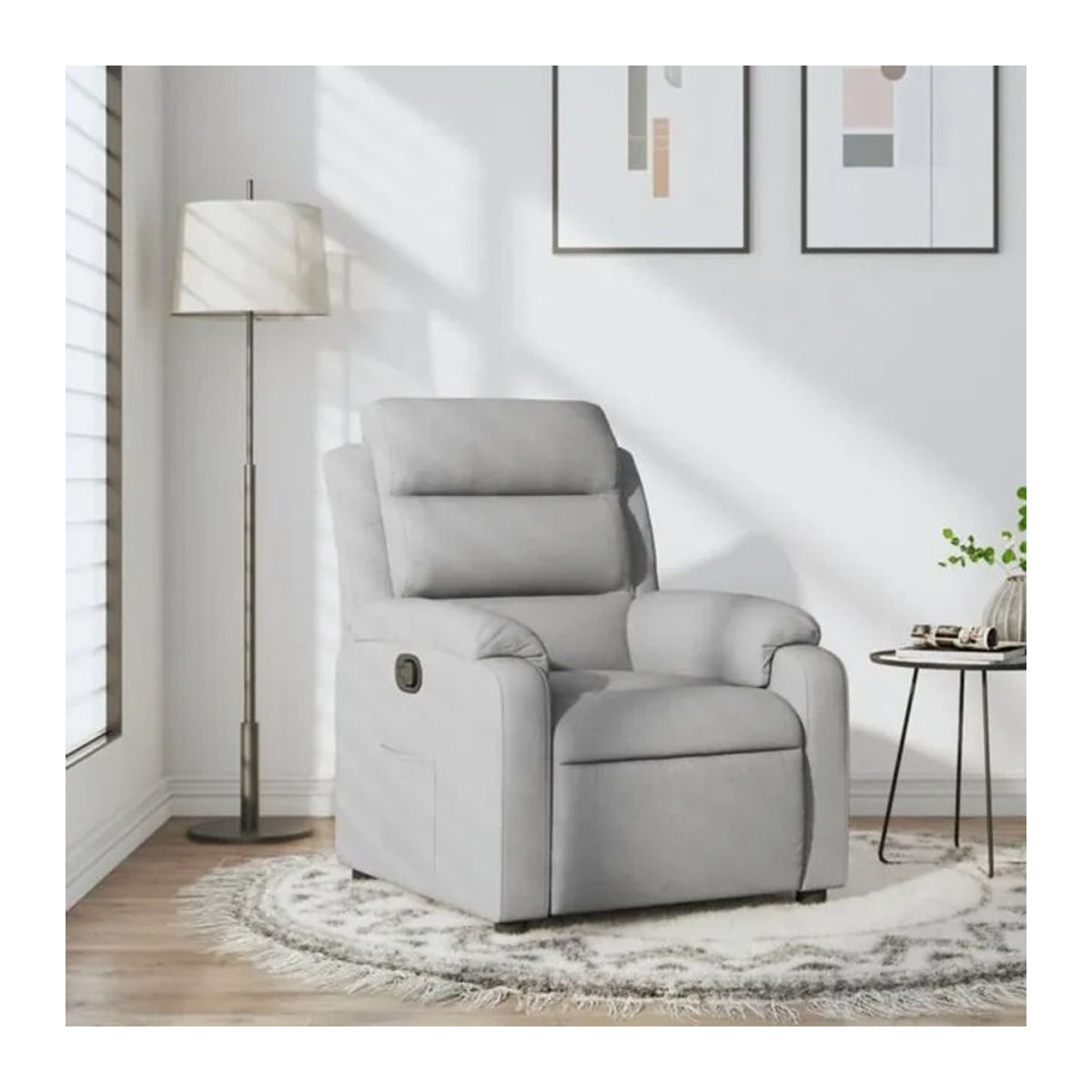 Modern Relaxsessel aus Stoff in Grau von vidaxl - Bild 1