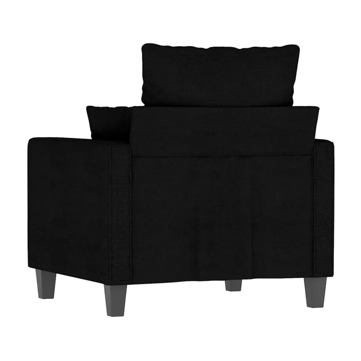 Modern Sessel von Vidaxl in Schwarz mit Stoffbezug und Metallgestell, Breite: 60 cm - Bild 3