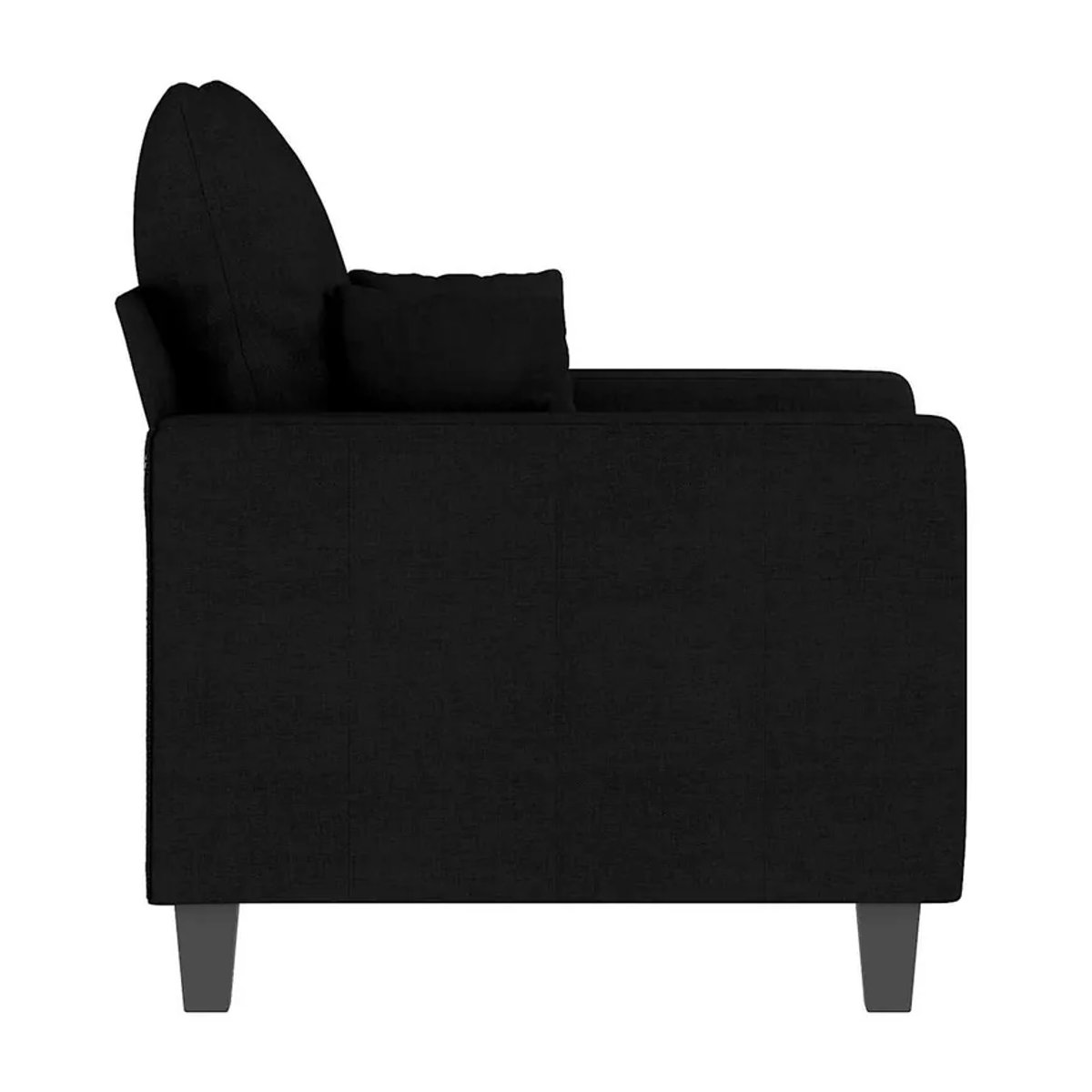 Modern Sessel von Vidaxl in Schwarz mit Stoffbezug und Metallgestell, Breite: 60 cm - Bild 4