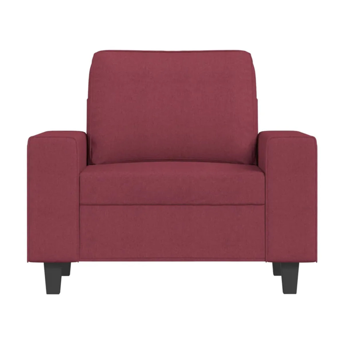 Modern Vidaxl Sessel in Rot mit Stoffbezug und Metallgestell, Breite: 60 cm - Bild 2