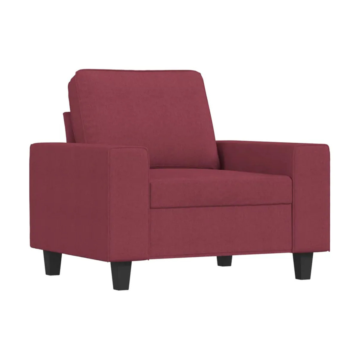 Modern Vidaxl Sessel in Rot mit Stoffbezug und Metallgestell, Breite: 60 cm - Bild 4